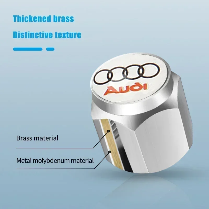 Luxury Car Wheel Tire Valve Caps - Dust-proof Rim Stem Covers
