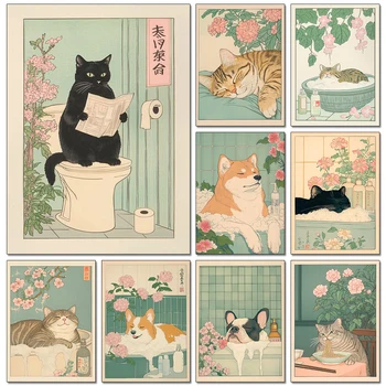 Cat Bathtub Diamond Painting 1