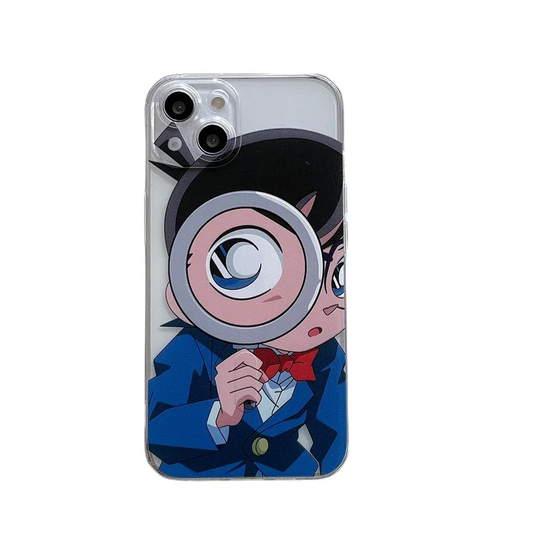 Anime Detective Conan Magnetic Magsafe Wireless Charging Phone Case for iPhone 14 13 12 11 Pro Max Soft TPU Cover