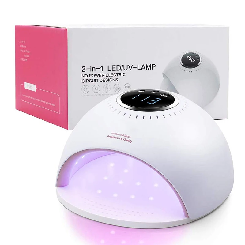 Red Light Nail Lamp Quick Drying Gel Polish With 30/60/120s Timer Auto Sensor Nail Art Machine For Salon 5
