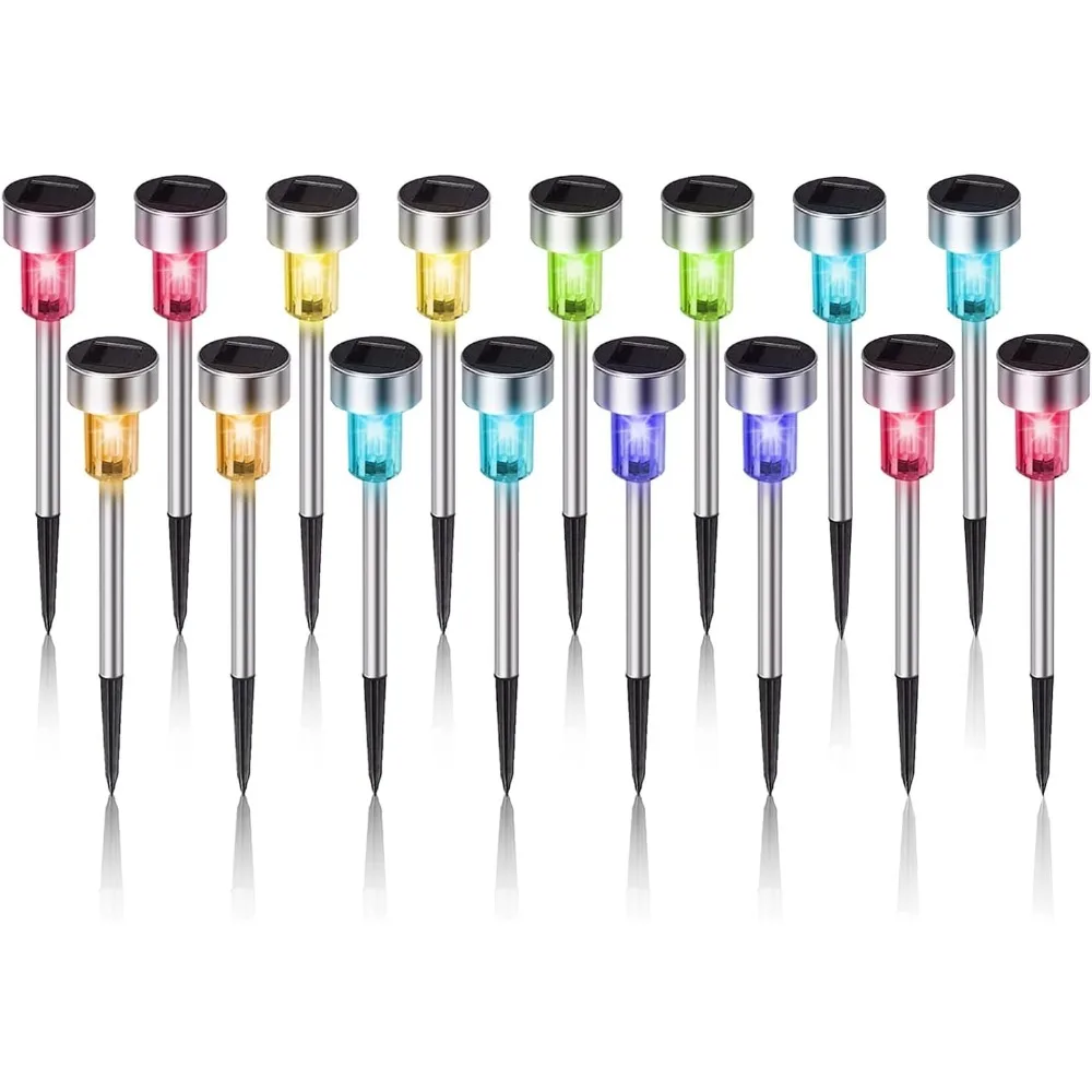 Solar Lights Outdoor Waterproof, Stainless Steel LED Landscape Lighting Outdoor Solar Lights for Outside Solar Garden 1