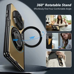 Matte Solid Color Shockproof Phone Case with Holder and Hard Shell Protection for Honor V3 (Gold)