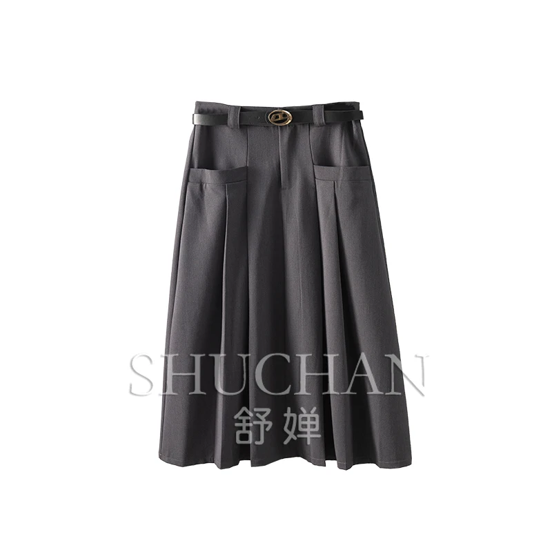 

new 2024 summer women skirt POLYESTER SPANDEX Viscose long skirts for women korean fashion clothing