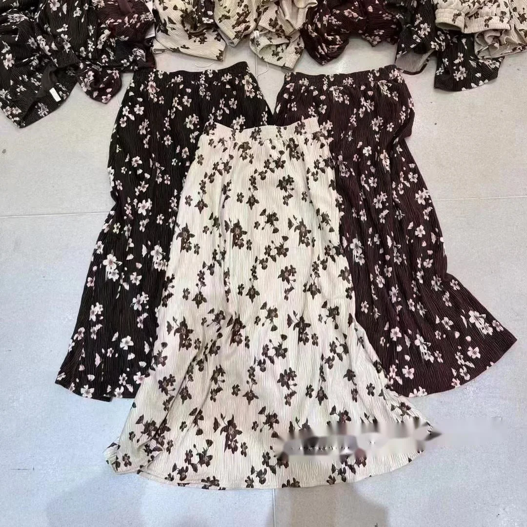 

Women Elegant Chic Fashion Temperament Casual Simple All Match Streetwear Pleated A-line Casual Skirt Spring Autumn New