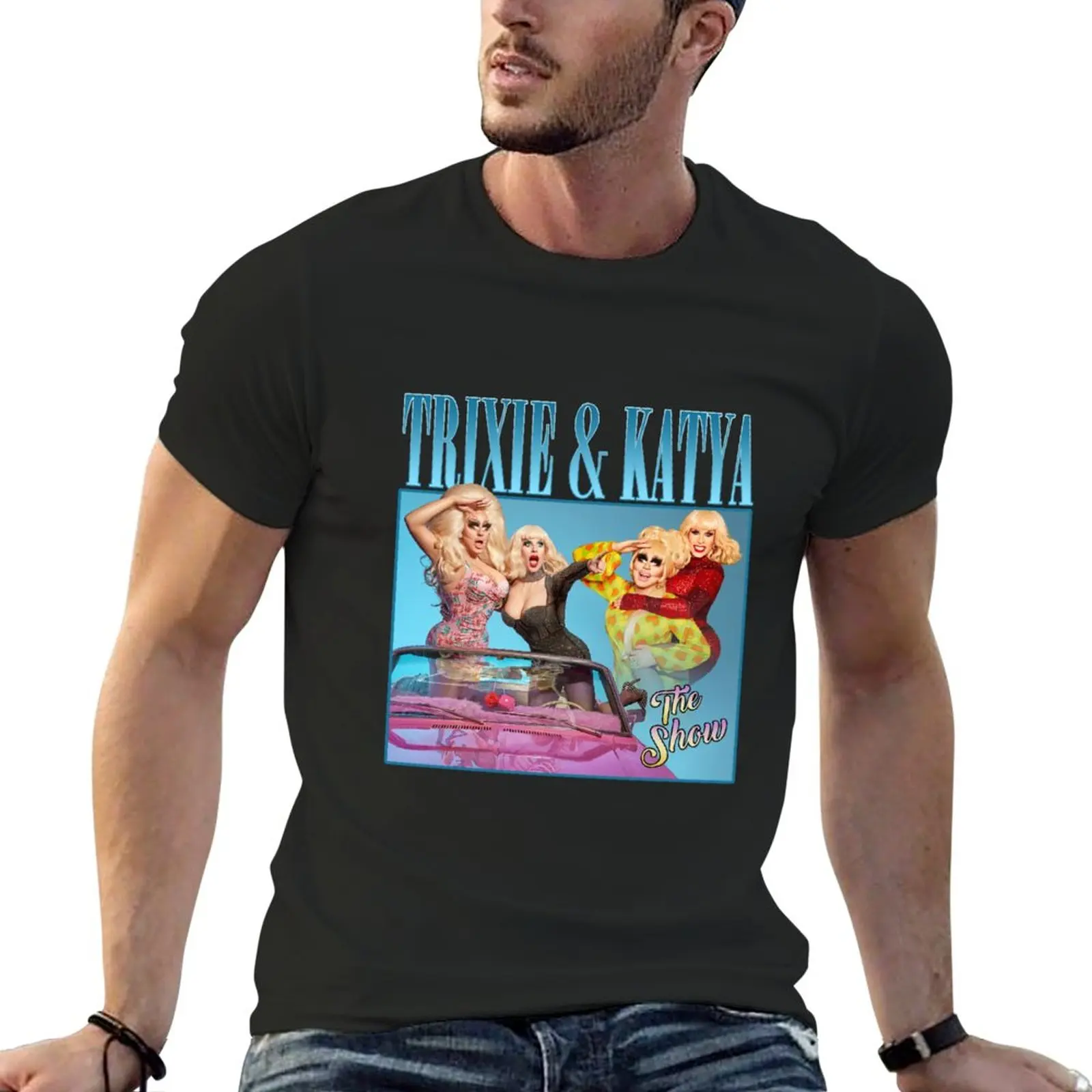 

New Trixie and Katya Art T-Shirt Blouse T-shirt short clothes for men