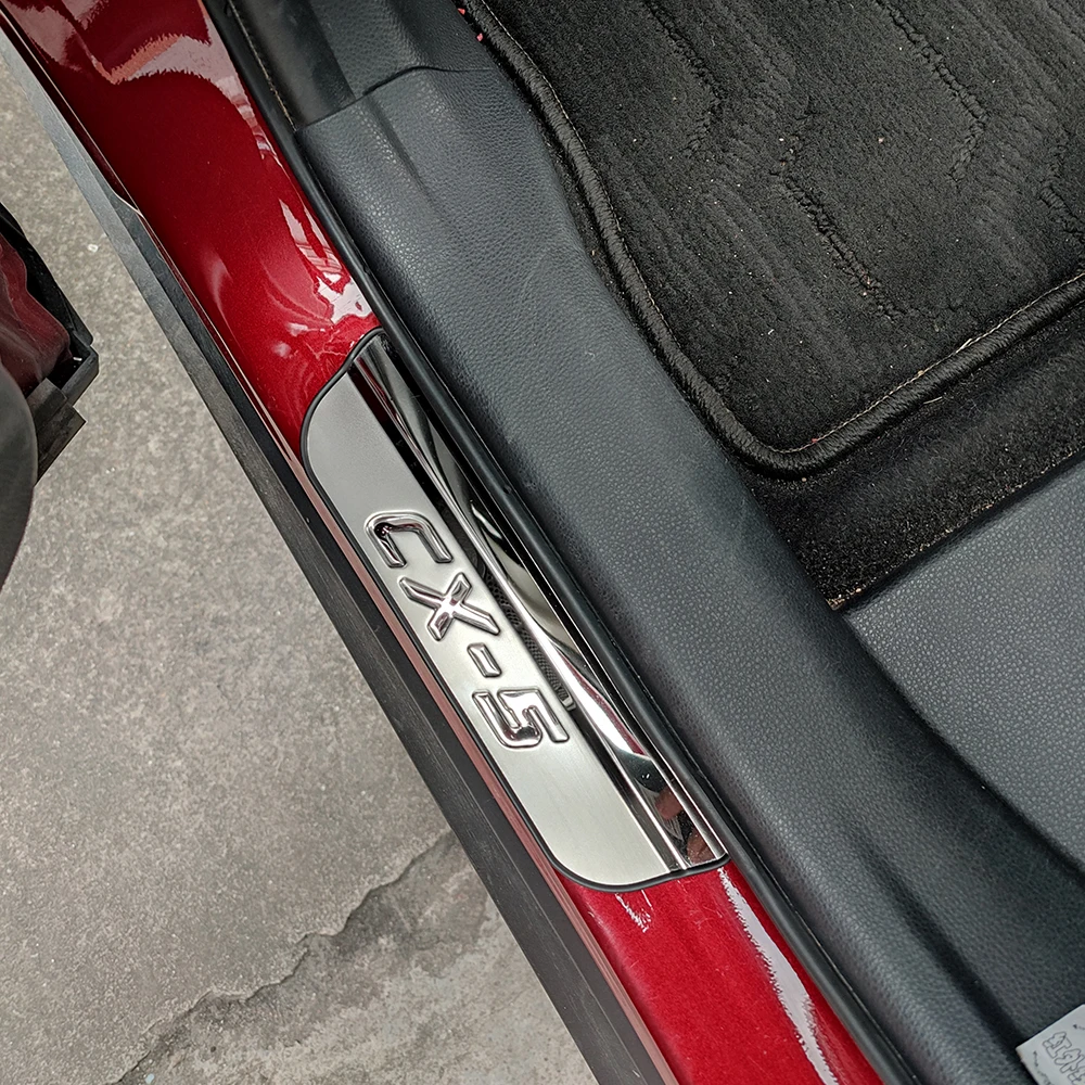 Protector de umbral de puerta para coche, accesorios de Pedal para Mazda CX5,  placa de desgaste, pegatina de coche, estilo embellecedor, 2023, 2019,  2020, 2017, 2018 - AliExpress