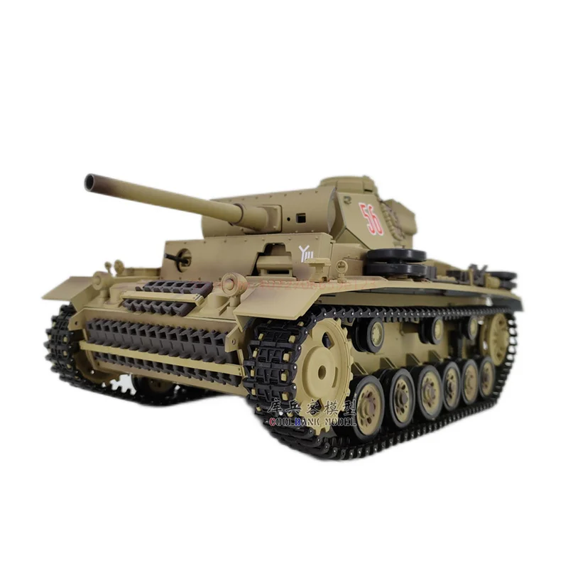 Henglong 3848 Military Germany Iii L-type Heavy Tank Simulation Bombing Infrared Warfare Large Remote Control Tank Model Boy Toy 6