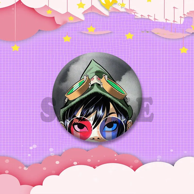 Gorillaz Fanart Cartoon Idol Pin Brooch - Backpack & Hat Decor Gift Badge