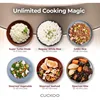 Twin Pressure Rice Cooker & Warmer with Nonstick Inner Pot, 16 Menu Options, 3 Voice Guide, Auto Clean (White) 5