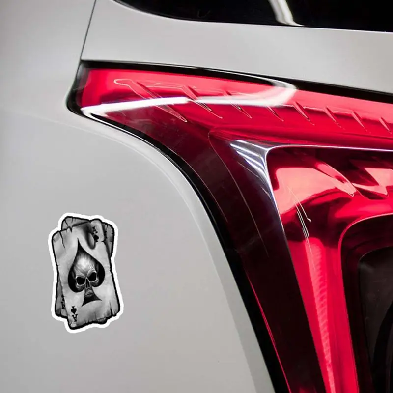 Car Halloween Skull Stickers Halloween Stickers For Cars Ace Of Spades Skull Car Poker Zombie Funny Motorc