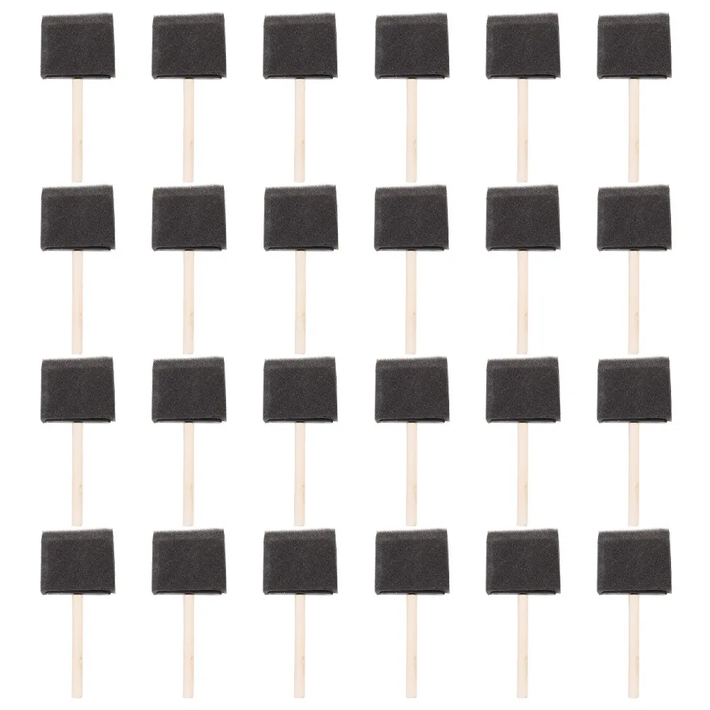 24Pcs 드로잉 스폰지 브러쉬 핸드헬드 페인팅 스폰지 브러쉬 세트 DIY 공예..