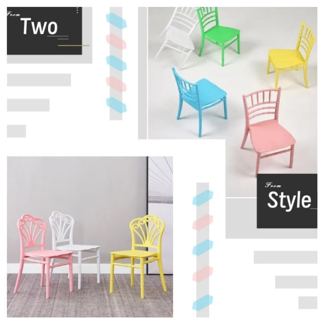 5 Pieces Lightweight Children's Furniture Plastic Chiavari Chairs Suitable for Living Rooms Restaurants Schools Parties Camping