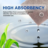 5pcs 4"x4" Silver Calcium Ag Alginate Wound Dressing Soft and Absorbent Dressing Gauze for Wound Care 2