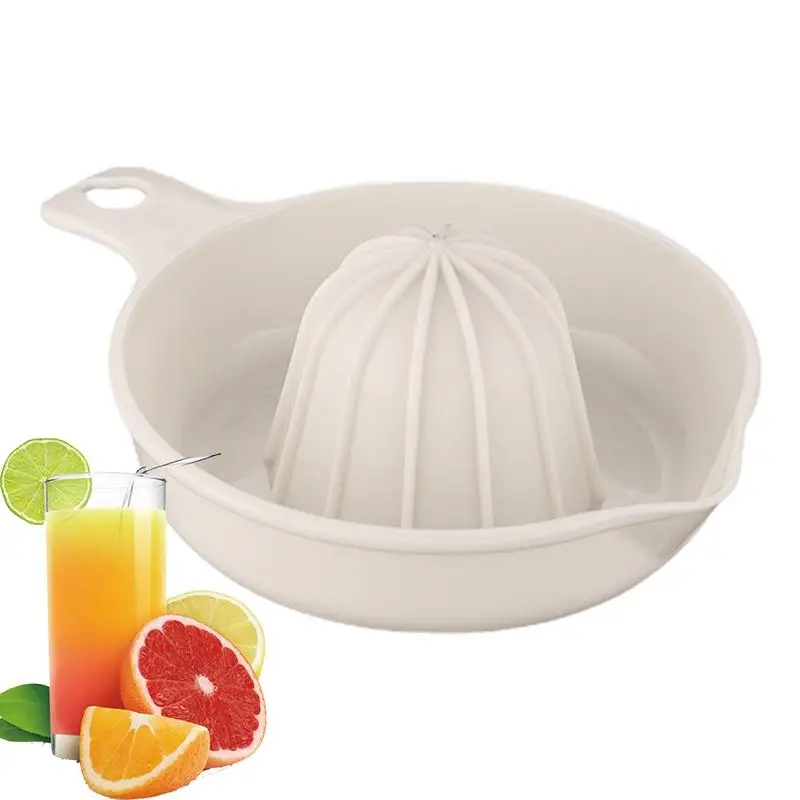 

Orange Juicer with Container Manual Citrus Juicer with Pouring Spout Hand Held Lemon Juice extractor Non Slip Grip Kitchen Tool