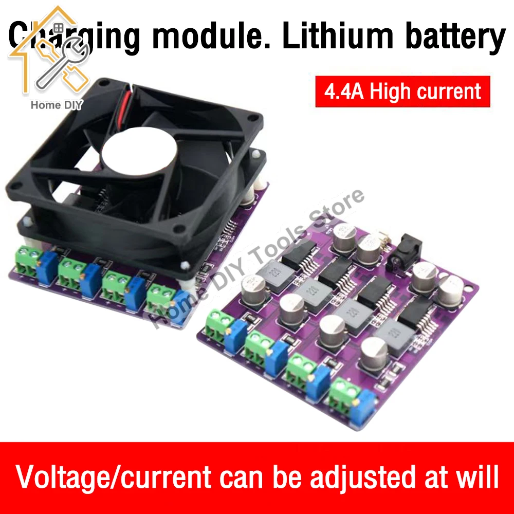 DC12V-24V Adjustable Voltage Battery Charging Board Module 4.4A Large current 18650 21700 Lithium Iron Phosphate Charging Module