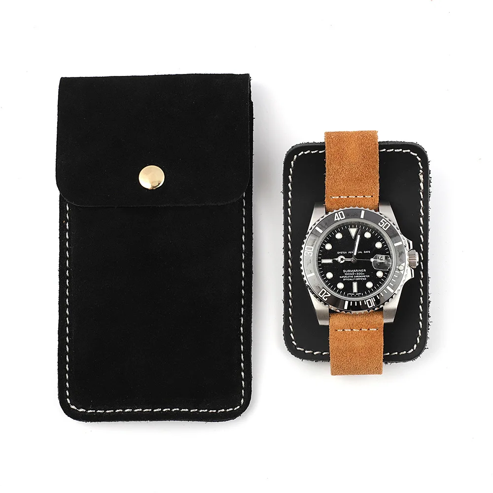 Watch Storage Bag UTHAI 1 Slot Gift Box Protective Cover Travel Velvet Cowhide