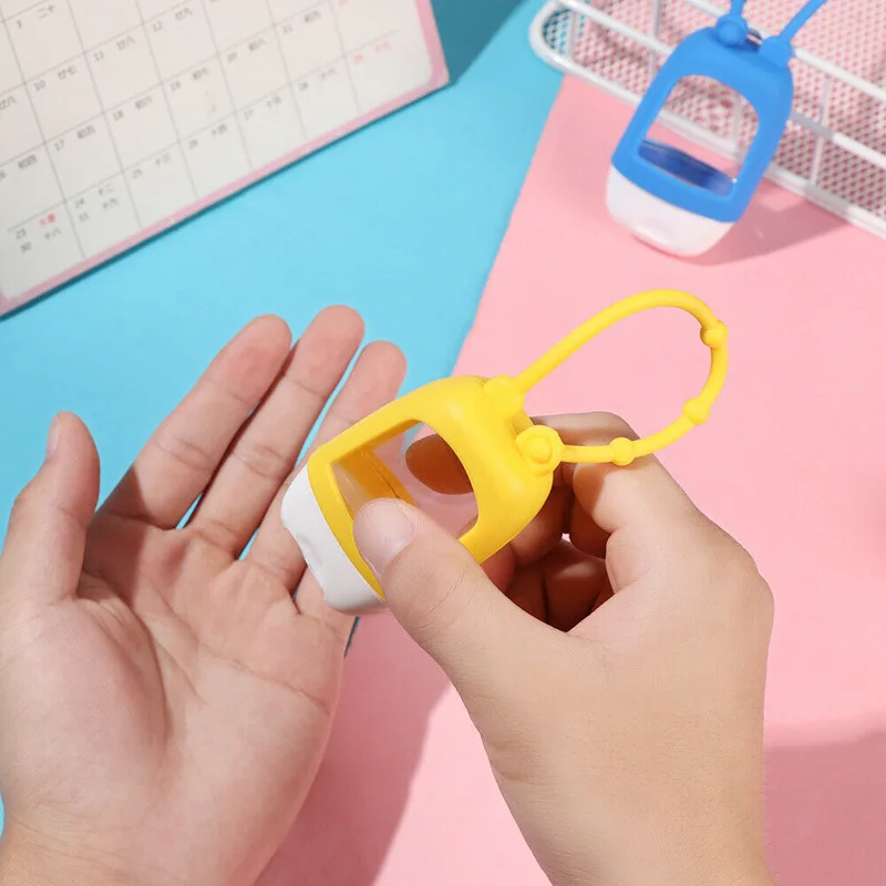 Portable Mini Empty Bottle Traveling Refillable Bottle Silicone Protective Cover Hand Sanitizer Sub refillable bottles 1Pc 30ml