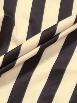 حجم كبير المرأة 2025 الربيع والصيف المرأة الجديدة مخطط قطعتين قميص كم طويل زر أسفل مجموعة تي شيرتات قصيرة للأطفال - Image 5