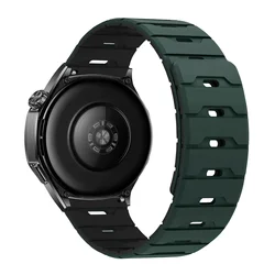 Magnetic Loop Silicone Strap - Available in Multiple Sizes - 20mm Universal band (Green black)