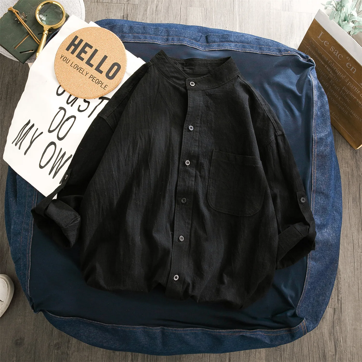 2023 Spring Autumn Hot Sale High Quality Pure Cotton Men's Korean Style Fashion Daily Casual Brand Half-Sleeve Shirt