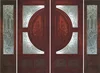 American Stylish Luxury Solid Wood Exterior Double Front Doors 3