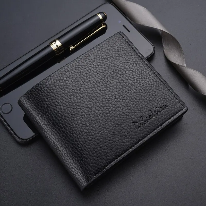 الرجال محفظة قصيرة ليتشي الطباعة الإنجليزية عارضة...