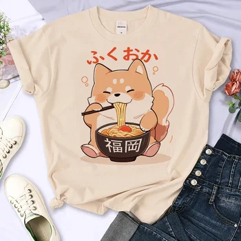 Shiba Inu top women anime tshirt female designer clothing 1