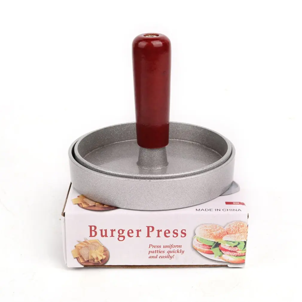 1pc DIY Hamburger Press Aluminum Alloy Round Shape Burger Meat Beef
