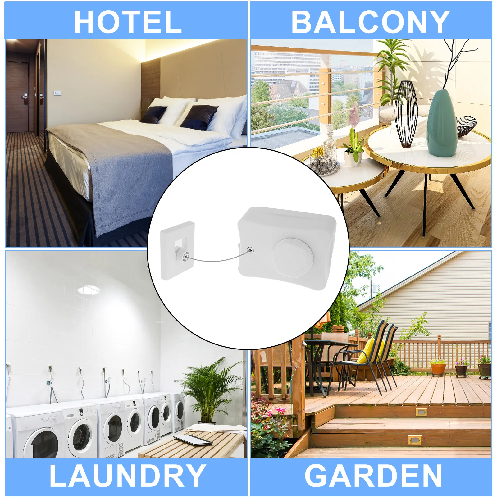 Retractable Clothesline 5M Anti-Sag Clothes Drying Laundry Line Indoor Space Saving Wall-mounted Invisible Clothesline clothing drying rope clothes drying line