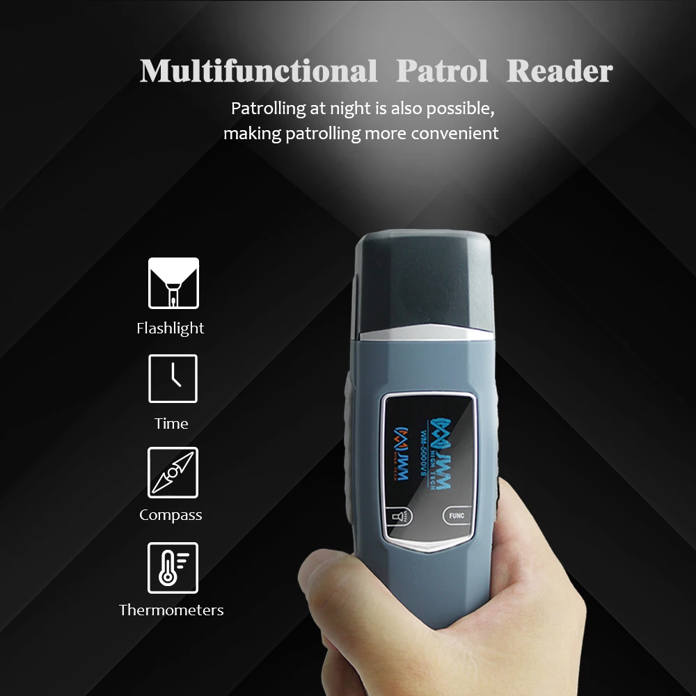 JWM Long Range Guard Tour Patrol System Downloader RFID Flashlight Security Guard Equipment Free Cloud Software