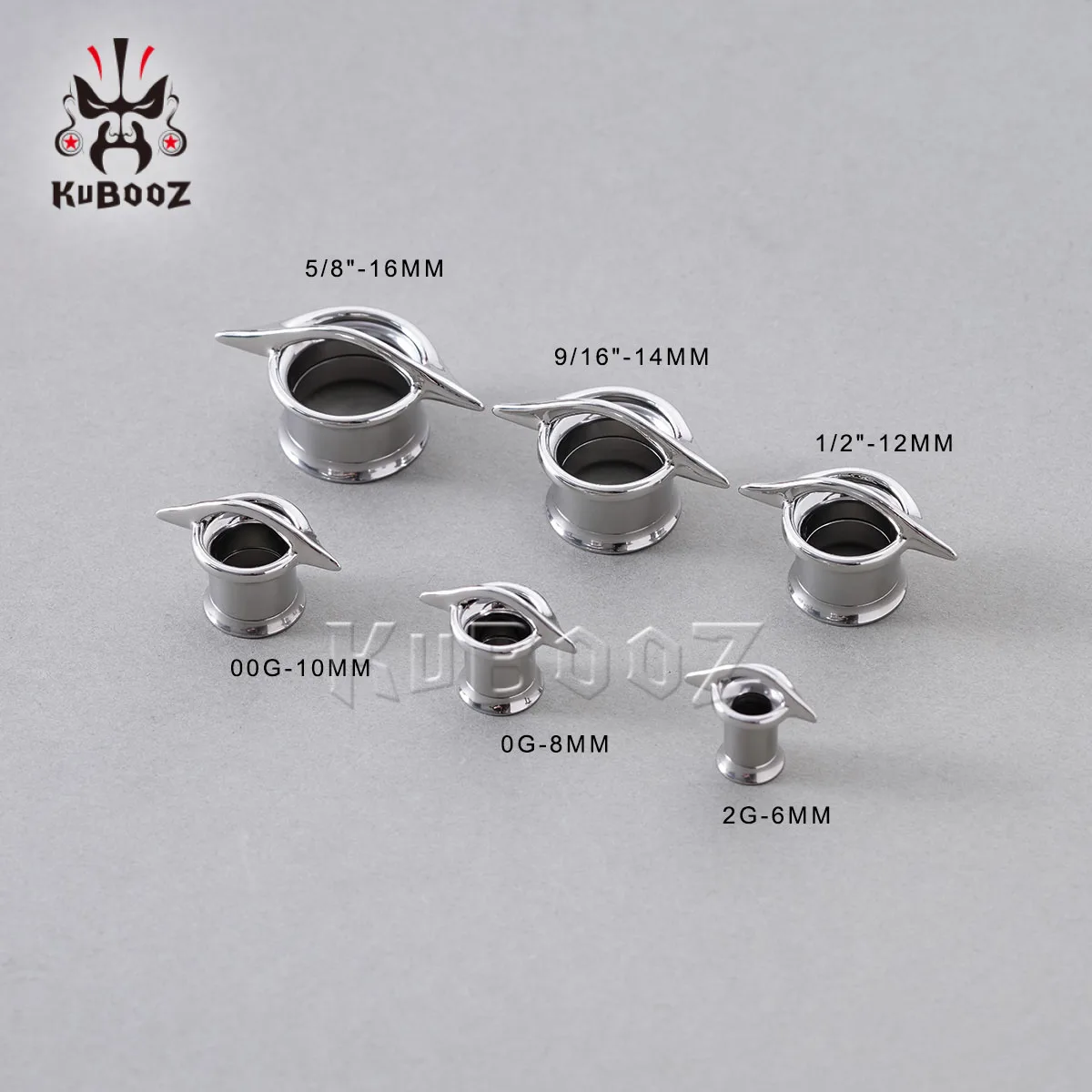 KUBOOZ Planet Ear Tunnels & Plugs - 스테인레스 스틸 스크류 익스텐더 및 스트레쳐, 피어싱 바디 주얼리(2개)