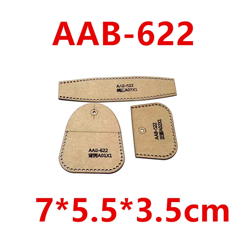 Kraft Paper Sewing Pattern Handmade Vintage Mini Coin Purse DIY Leather Craft Stencil Sewing Template 1Set 7x5.5cm
