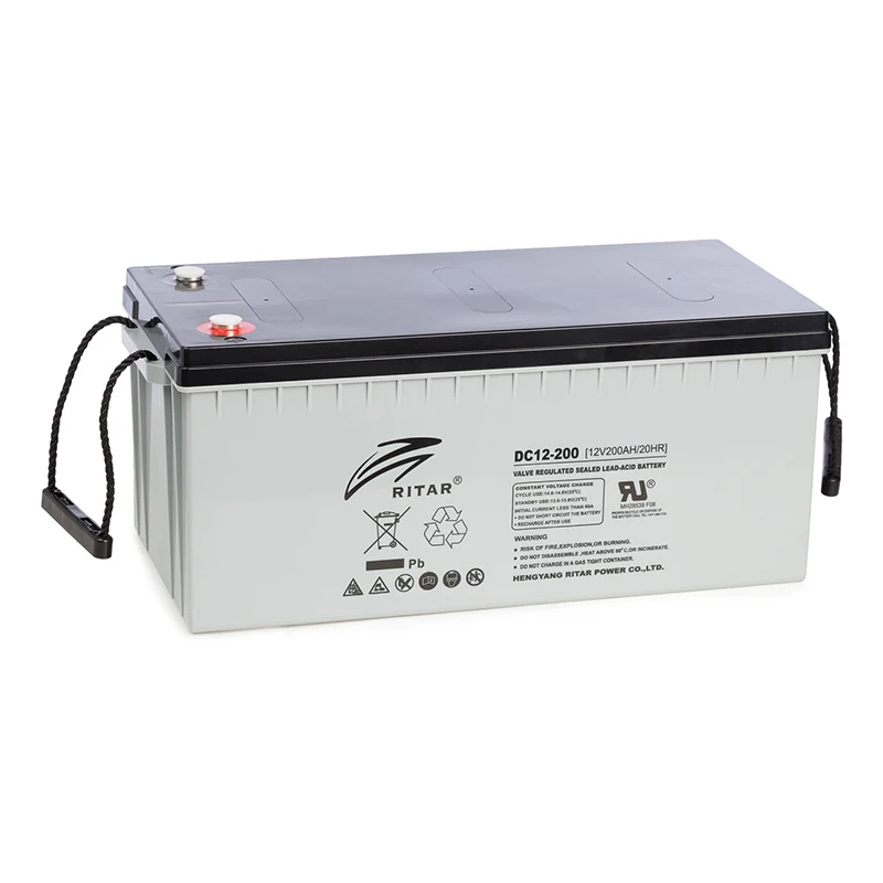 Ritar Dc 2V 6V 12V 100Ah 150Ah 200Ah 3000Ah Deep Cycle Agm Sealed Maintain Free Rohs Lead Acid Batteries
