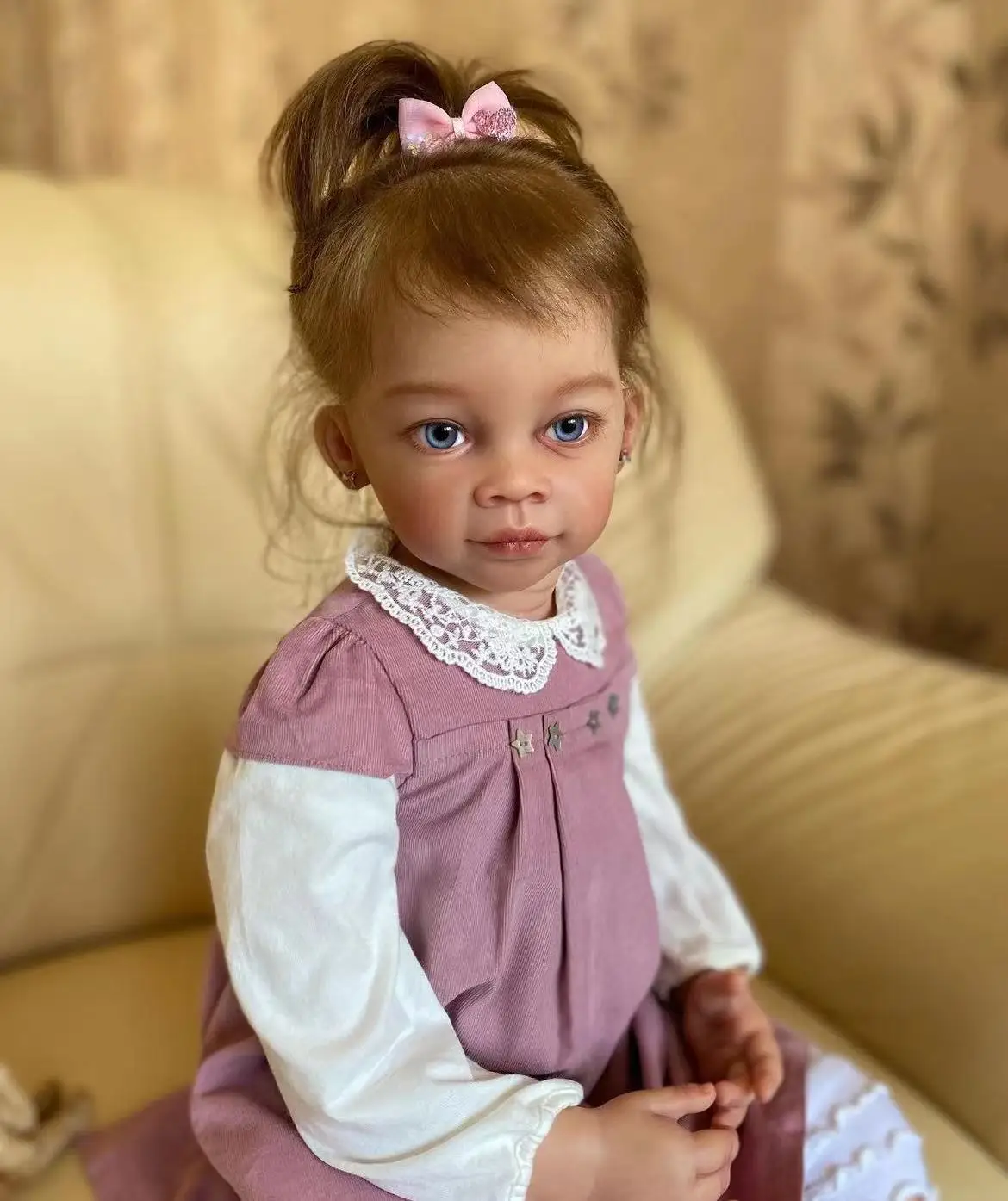 

FBBD Customized Limited Supply 32inch Reborn Baby Meili With Hand-Rooted Hair Already Finished Doll Christmas Gift