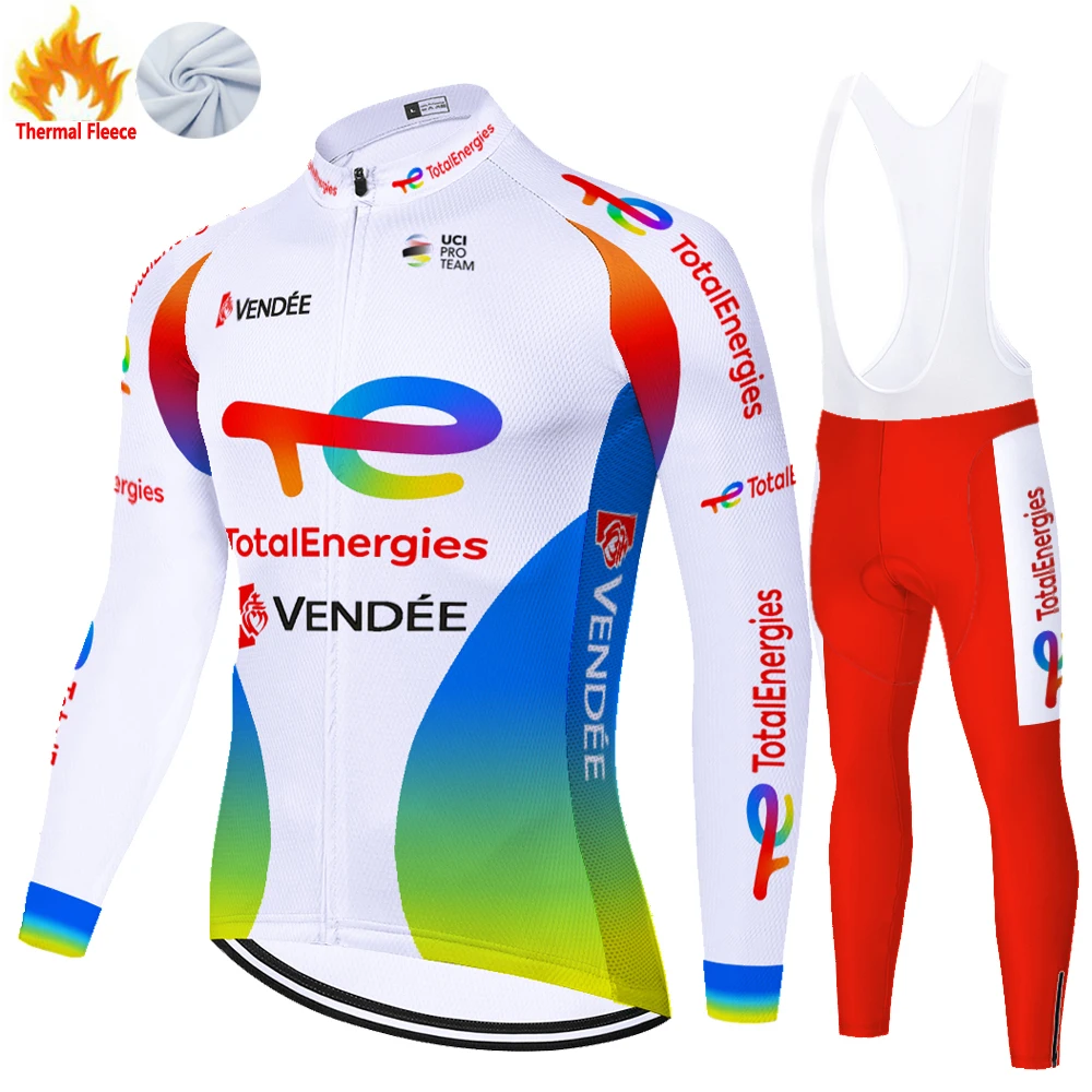 Total new energies ropa ciclismo hombre invierno Fleece conjunto ciclismo  masculino cycling jersey tenue cyclisme homme hiver - AliExpress