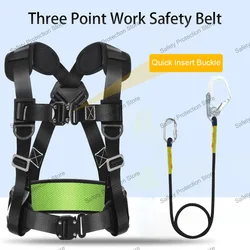 High Altitude Work Safety Harness Half Body Three-point Safety Belt Outdoor Climbing Training Construction Protective Equipment