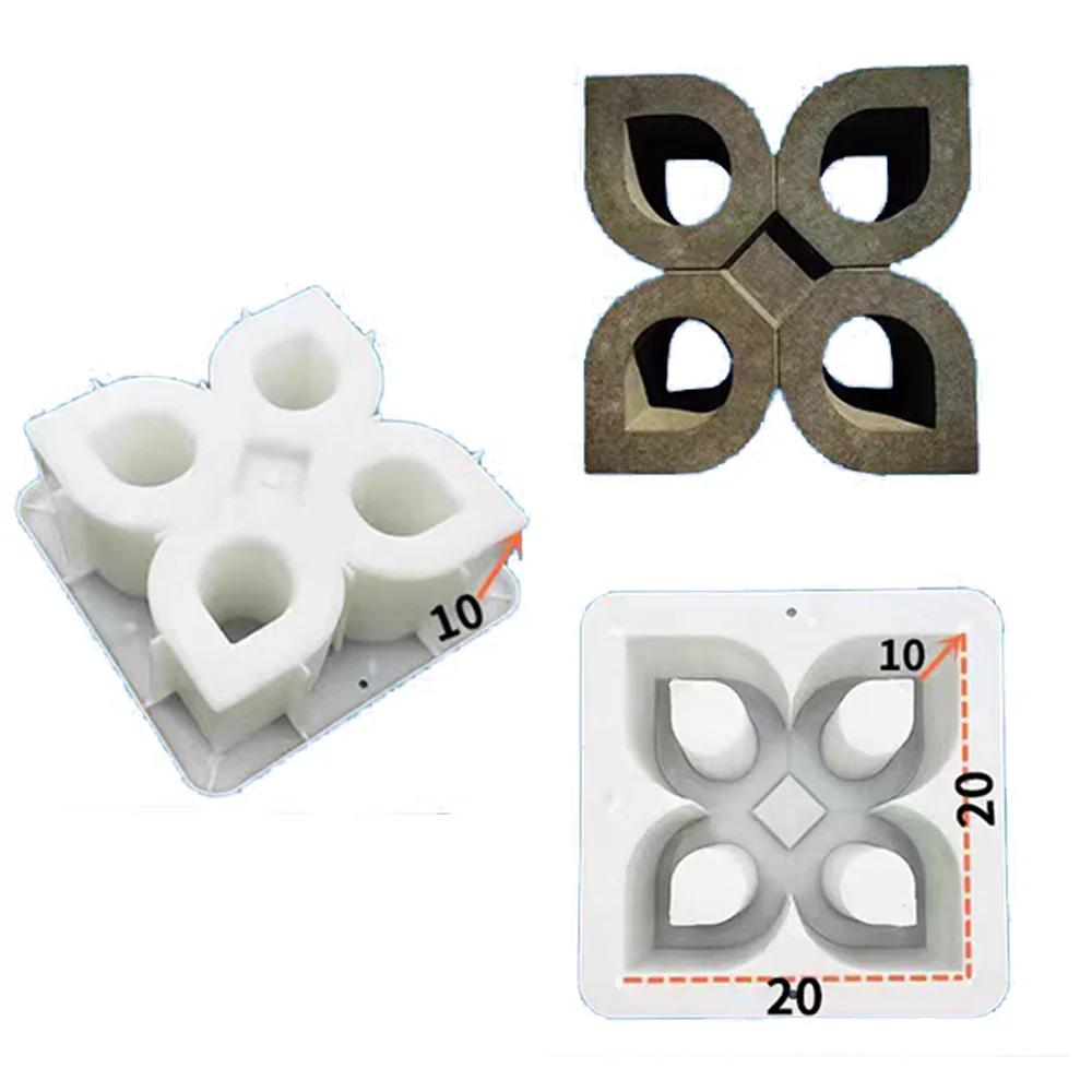 20 20cm Brick Wall Plastic Mold Brick Foaming Ceramic Hollow Decorative New Celebrity Cement Hollow