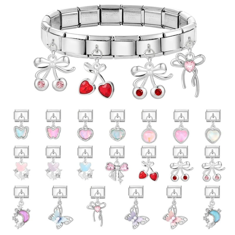 Italian Charm Links Bracelet Stainless Steel DIY Making