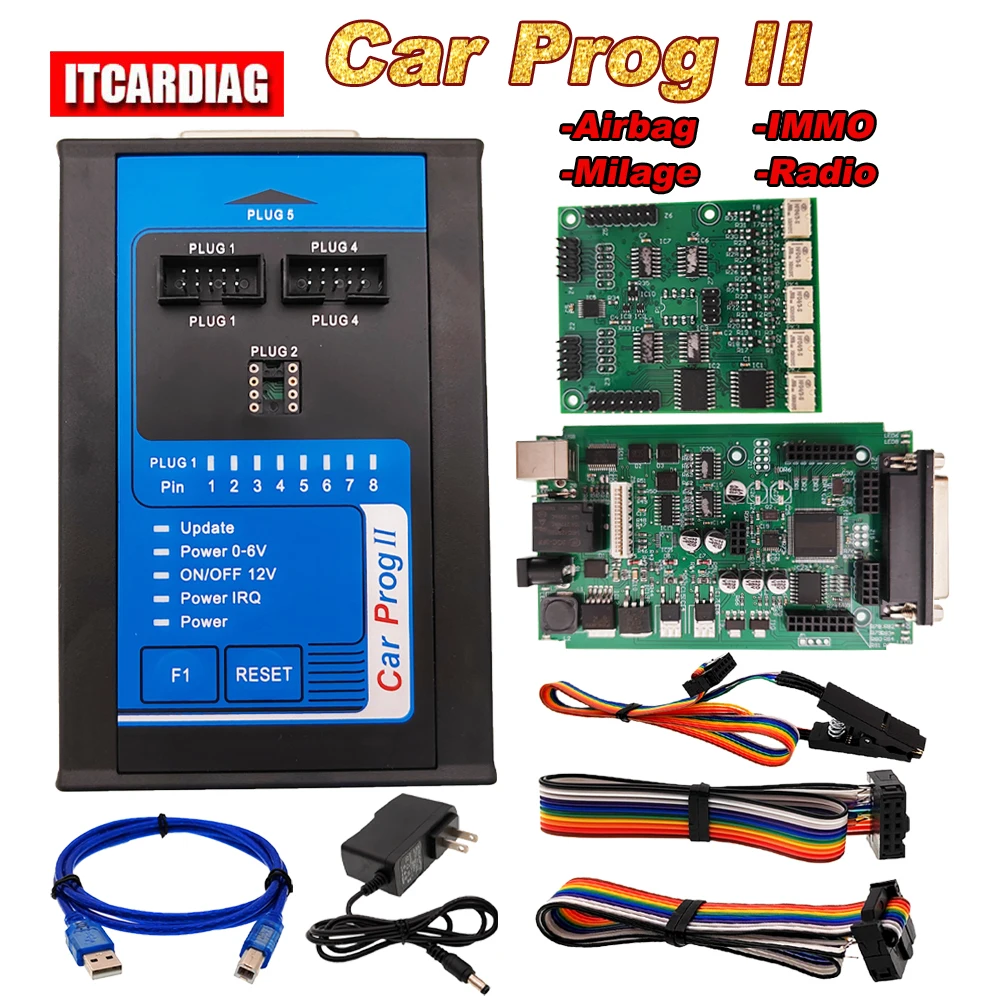 Carprog 2 V8.21 ECU Programmer Car Prog II Airbag SRS Reset Crash Data