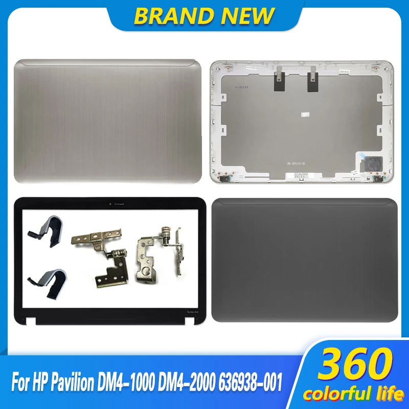 

Новая рамка для HP Pavilion DM4-1000 DM4-2000, задняя крышка ЖК-дисплея/передняя рамка/петли/Крышка шарнира 636936-001 636938-001 650674-001