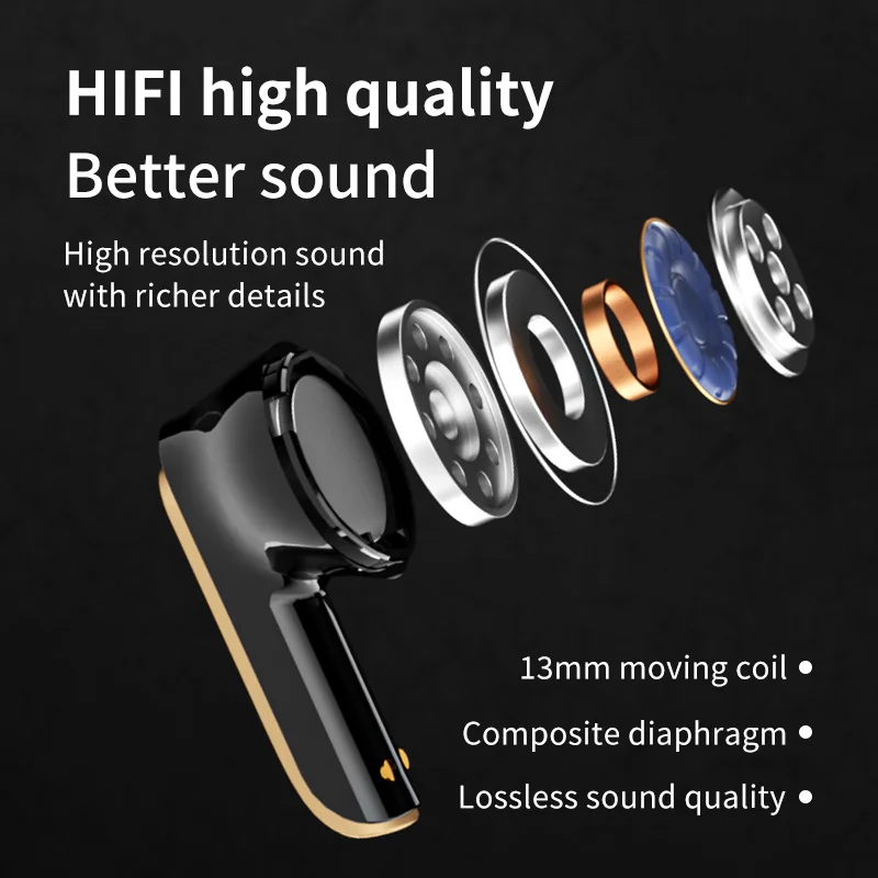 Wireless  Bluetooth earphones TWS  Touch Headset Sports Stereo Gaming Headset With Microphone For Universal Gaming 5