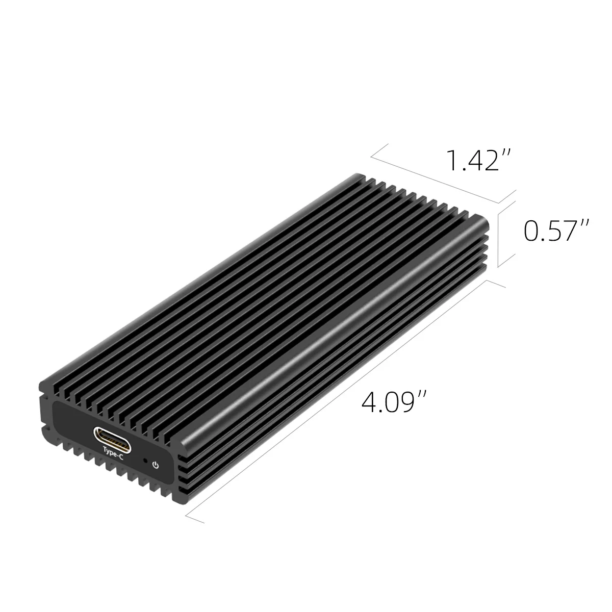 embutido, alumínio atualizado, tipo C, gabinete SSD