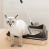 Cat Litter Scoop Aluminium Extended Handle Durable Lightweight Shovel Portable Pet Litter Cleaning Accessory Chicken 4