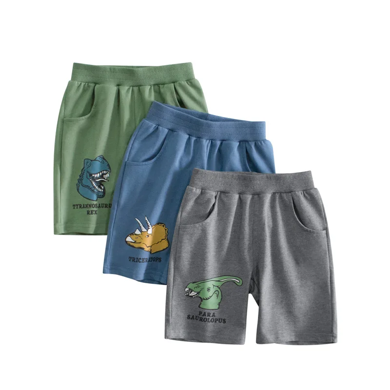 1-9T Summer Dinosaur Print Boys Shorts Toddler Kid Baby Boy Clothes Cotton Short Pants Casual Bottom Infant Trousers Streetwear