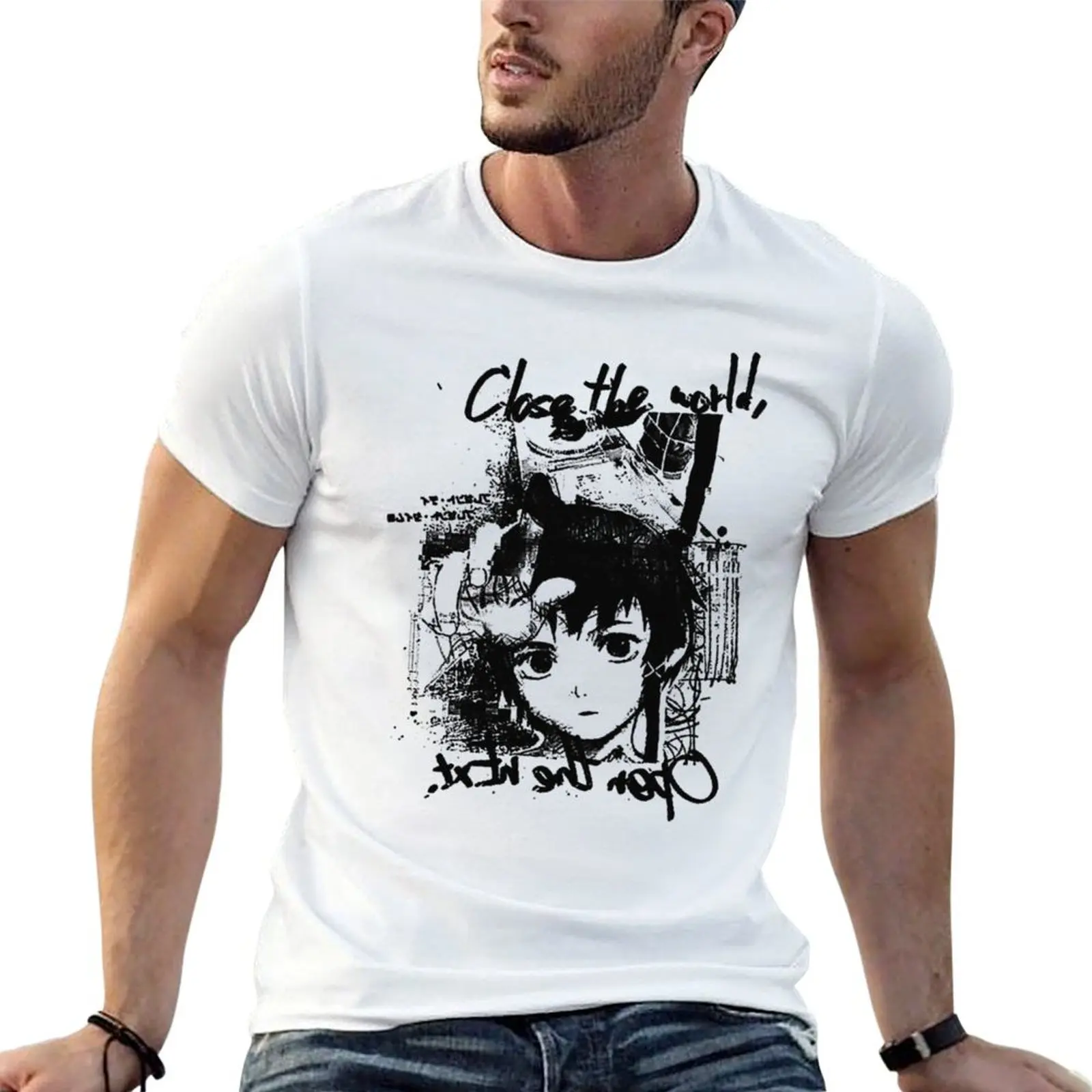 

Serial Experiments Lain T-shirt cute tops tees summer clothes quick-drying T-shirts for men cotton