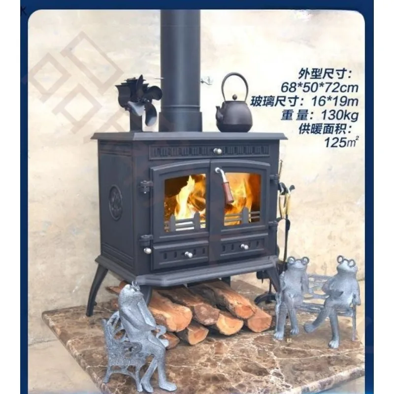 High Quality European-style Real Fire Wood-burning Fireplace Cast Iron Wood Burning Stove Real Fire Fireplaces Stoves Firepit