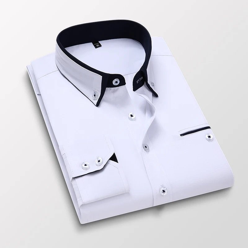 Brand Clothing Men's Business Office Dress Shirt/British style Male Spring High Quality Slim Fit Casual Long Sleeve Shirt 8XL