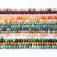 5*8mm Natural Stone Rondelle Beads Tiger Eye Pink Quartz Fluorite Labradorite Beads for Jewelry Making DIY Bracelet 2