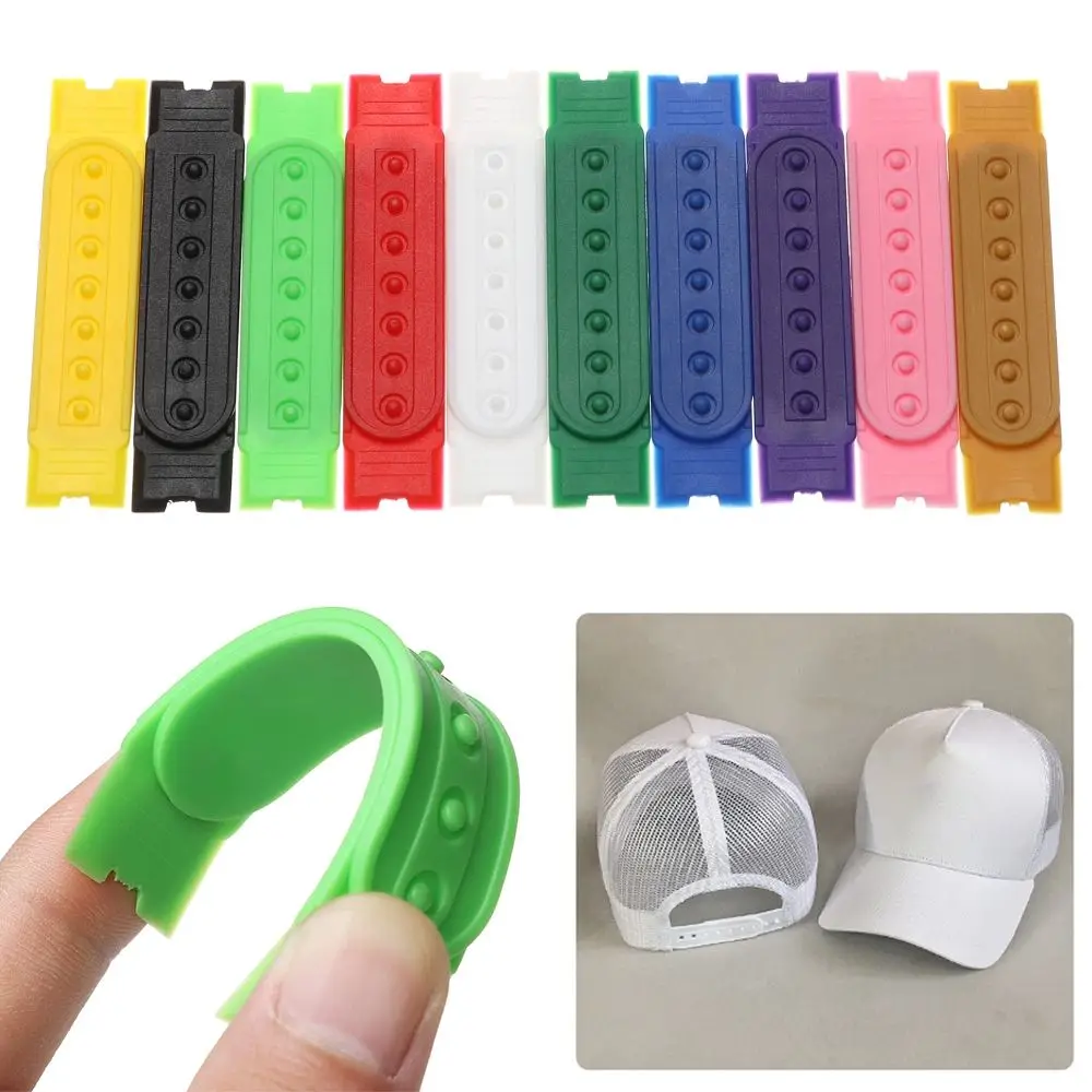 5Set Snapback Strap Replacement with 7 Holes Hat Repair Fasteners Buckle Strap Snapback Extender Hat Strap Clip for Baseball Cap