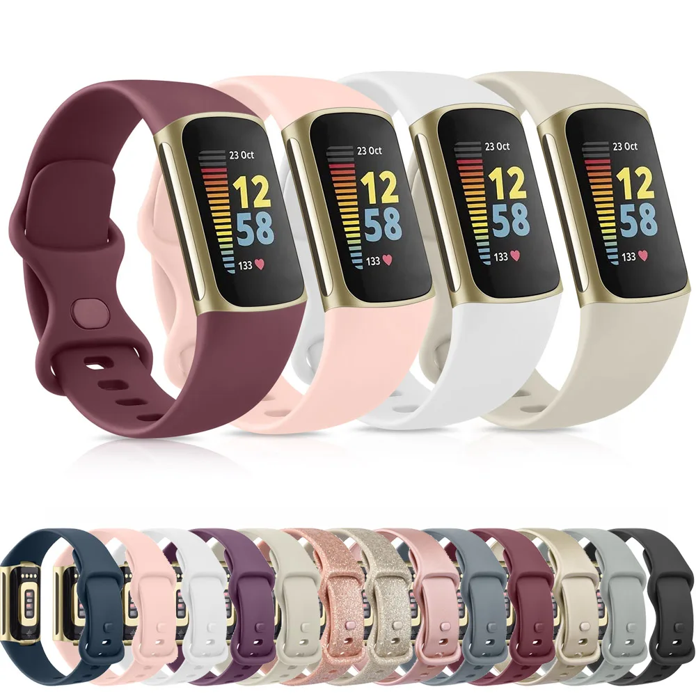 Für Fitbit Gebühr 5 Riemen Soft TPU Sport Smart Uhr Band Für Fitbit